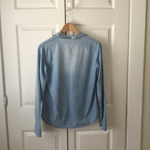 Volcom Chambray Denim Button Down Shirt - Picture 4 of 10